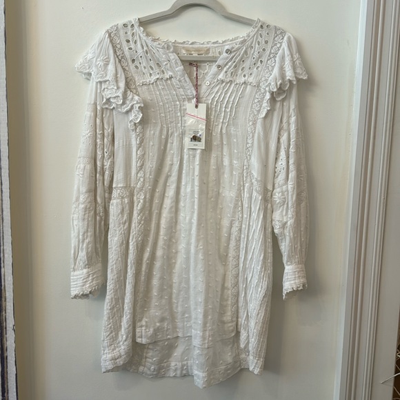 Loveshackfancy, Baxter Dress, White, SIZE M, NEW WITH TAG